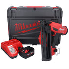 Cloueur sur batterie Milwaukee M18 FN16GA-401X 18 V 32 - 64 mm sans balais + 1x batterie 4,0 Ah + chargeur + boîtier HD