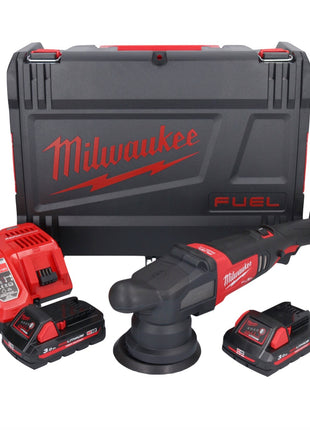 Milwaukee M18 FROP15-302X Akku Exzenter Polierer 18 V 125 mm + 2x Akku 3,0 Ah + Ladegerät + HD Box - Toolbrothers