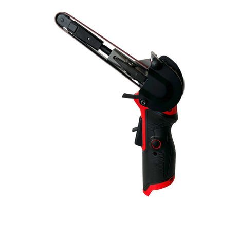 Lima de banda de batería Milwaukee M12 FBFL10-402 12 V 10 x 330 mm + 2x baterías 4,0 Ah + cargador