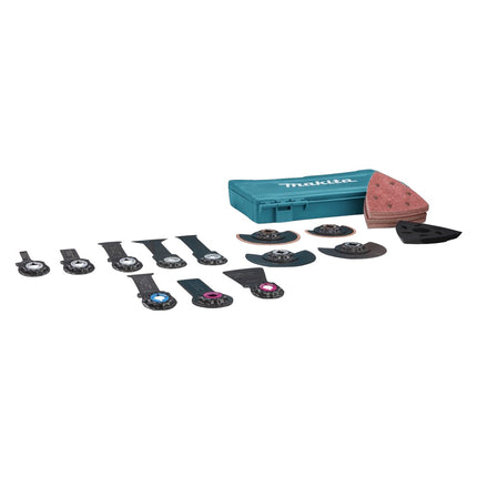Makita DTM52ZJX2 Starlock Max sin escobillas 18V Herramienta multifunción sin cable + Makpac Set + Juego de accesorios, 43 pzs. - sin batería, sin cargador