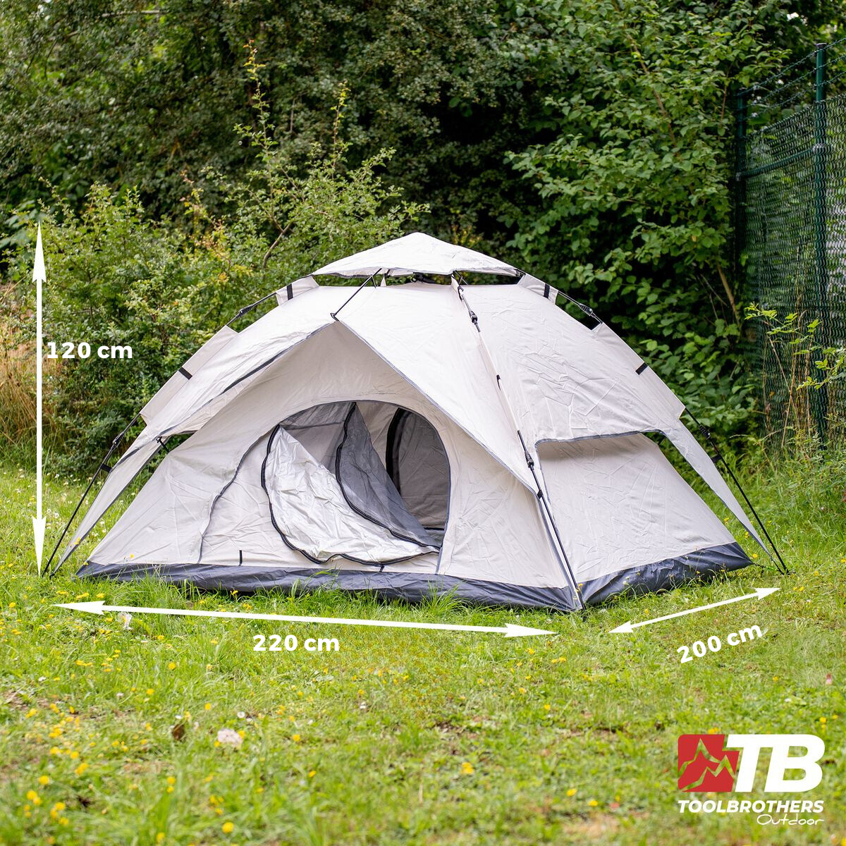 hydraulik zelt Toolbrothers Outdoor Camping-Set Zelt für 2-4 Personen Hydraulikzelt m
