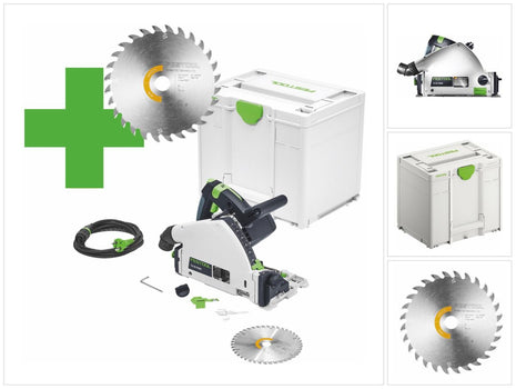 Festool TS 55 F-Plus Master Edition zagłębiarka 1200 W 160 mm ( 577843 ) + tarcza pilarska + Systainer