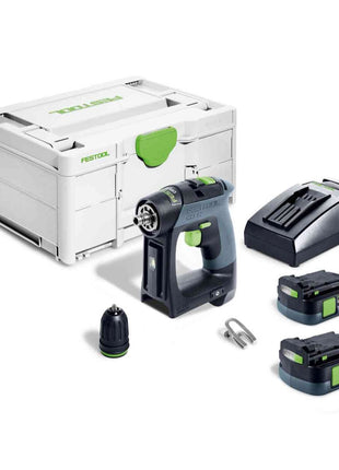 Festool CXS 12 2,5-Plus Akku Bohrschrauber 12 V 30 Nm Brushless ( 576864 ) + 2x Akku 2,5 Ah + Ladegerät + Systainer