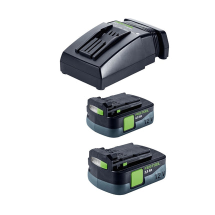 Festool CXS 12 2,5-Set Taladro atornillador sin cable 12 V 30 Nm Brushless ( 576865 ) + 2x batería 2,5 Ah + cargador + kit de puntas + Systainer