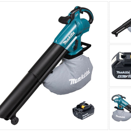 Makita DUB 187 M Soplador y aspirador de hojas sin cable 18 V sin escobillas + 1x batería 4,0 Ah - sin cargador