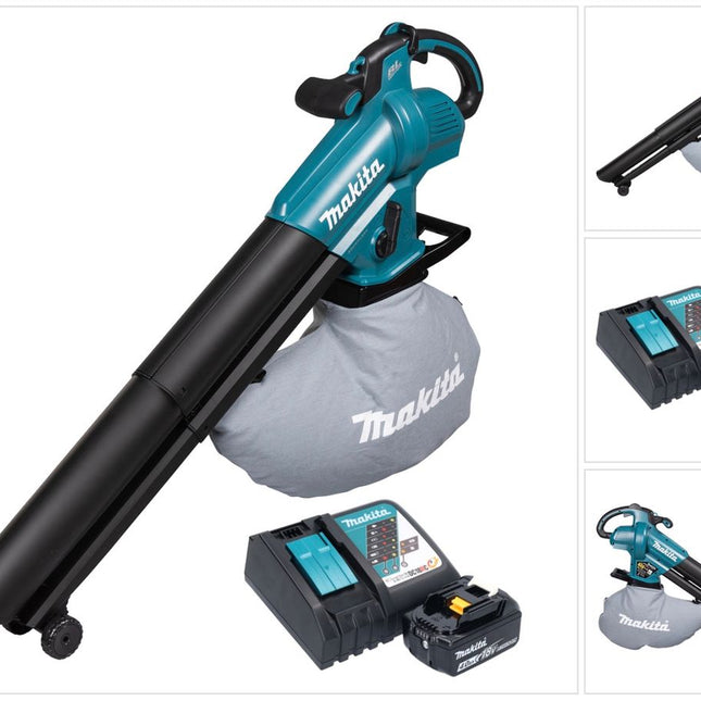 Makita DUB 187 RM cordless leaf blower and vacuum cleaner 18 V brushless + 1x battery 4.0 Ah + charger