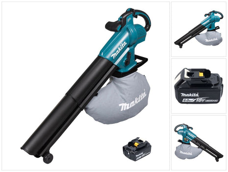 Makita DUB 187 G Souffleur et aspirateur de feuilles sans fil 18 V Brushless + 1x batterie 6,0 Ah - sans chargeur