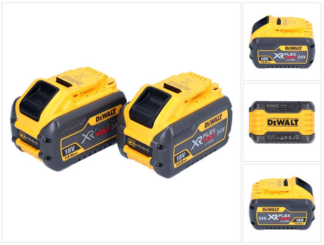 DeWalt 2x DCB 548 Akku 18 V / 54 V max. 12 Ah / 12000 mAh Li-Ion XR FLEXVOLT - mit Ladestandanzeige