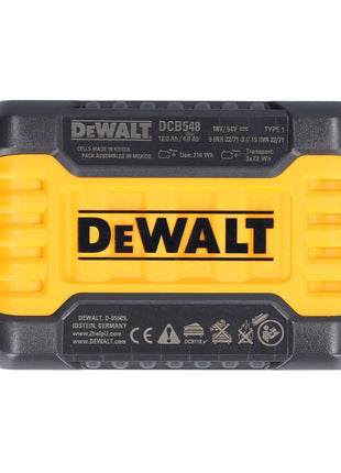 DeWalt DCB548 Batterie XR FLEXVOLT 12 Ah / 12000 mAh Li-Ion 18 V / 54 V max. - avec indicateur de charge - 2 pcs