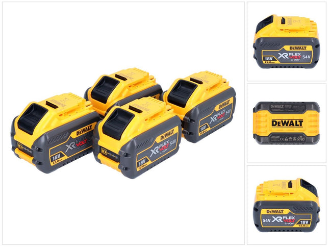 DeWalt 4x DCB 548 battery 18 V / 54 V max. 12 Ah / 12000 mAh Li-Ion XR FLEXVOLT - with charge level indicator