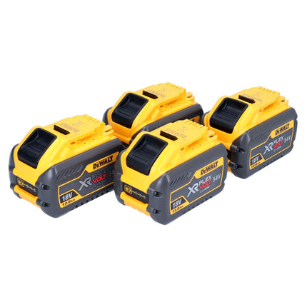 DeWalt 4x DCB 548 batteria 18 V / 54 V max. 12 Ah / 12000 mAh Li-Ion XR FLEXVOLT - con indicatore del livello di carica
