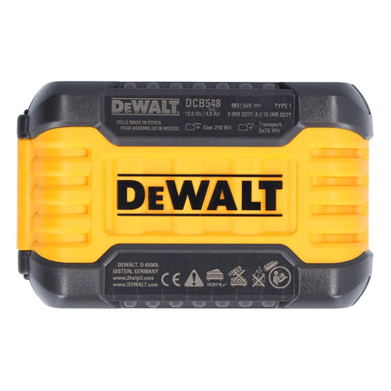 DeWalt 4x DCB 548 batteria 18 V / 54 V max. 12 Ah / 12000 mAh Li-Ion XR FLEXVOLT - con indicatore del livello di carica