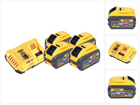 DeWalt DCB 118 Y4 kit de démarrage de batterie 18 V / 54 V 4x batterie XR FLEXVOLT 12 Ah + chargeur