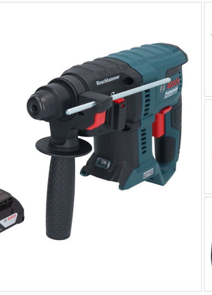 Bosch GBH 18V-21 Professional Akku Bohrhammer 18 V 2,0 J SDS plus Brushless + 1x Akku 2,0 Ah - ohne Ladegerät