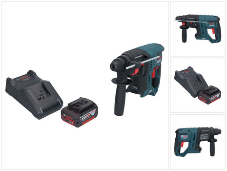 Bosch GBH 18V-21 Professional Akku Bohrhammer 18 V 2,0 J SDS plus Brushless + 1x Akku 4,0 Ah + Ladegerät