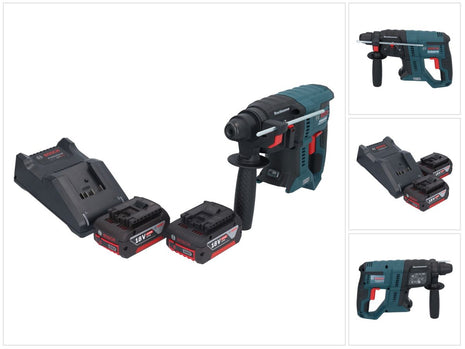 Bosch GBH 18V-21 Professional 18 V 2,0 J SDS plus Brushless trapano a percussione a batteria + 2x batteria 4,0 Ah + kit di ricarica