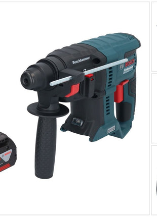 Bosch GBH 18V-21 Taladro percutor inalámbrico profesional 18 V 2,0 J SDS plus sin escobillas + 1x batería 5,0 Ah - sin cargador