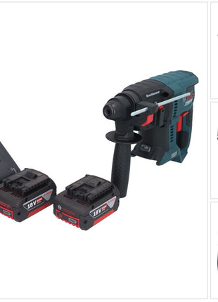 Bosch GBH 18V-21 Taladro percutor inalámbrico profesional 18 V 2,0 J SDS plus sin escobillas + 2x baterías 5,0 Ah + cargador