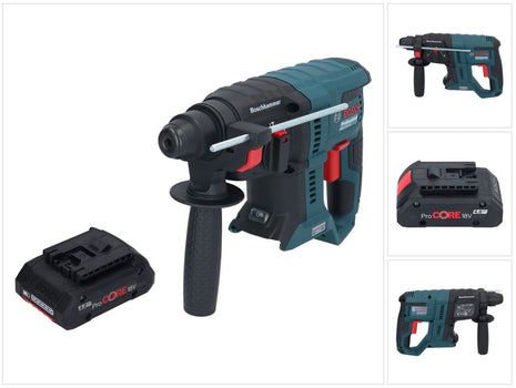 Bosch GBH 18V-21 Professional 18 V 2,0 J SDS plus Trapano a percussione a batteria senza spazzole + 1x batteria ProCORE da 4,0 Ah - senza caricabatterie