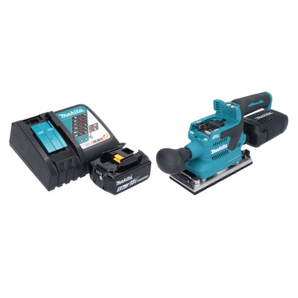 Makita DBO 382 RT1 cordless orbital sander 18 V 93 x 185 mm brushless + 1x rechargeable battery 5.0 Ah + charger