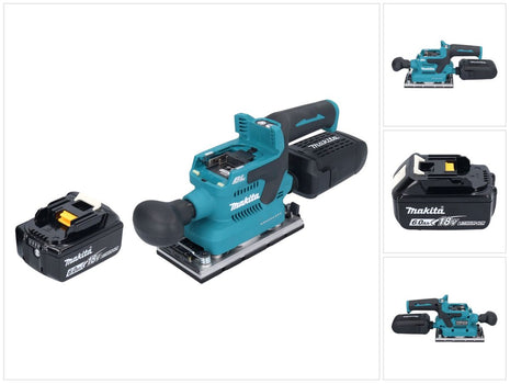 Makita DBO 382 G1 Ponceuse vibrante sans fil 18 V 93 x 185 mm Brushless + 1x batterie 6,0 Ah - sans chargeur