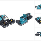 Makita DBO 382 RG cordless orbital sander 18 V 93 x 185 mm brushless + 2x rechargeable battery 6.0 Ah + charger