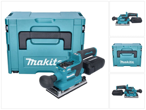 Makita DBO 382 ZJ Levigatrice orbitale a batteria 18 V 93 x 185 mm brushless + Makpac - senza batteria, senza caricabatterie