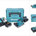 Makita DBO 382 RG1J cordless orbital sander 18 V 93 x 185 mm brushless + 1x rechargeable battery 6.0 Ah + charger + Makpac