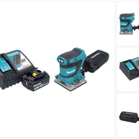 Makita DBO 484 RT1 Akku Schwingschleifer 18 V 112 x 102 mm + 1x Akku 5,0 Ah + Ladegerät