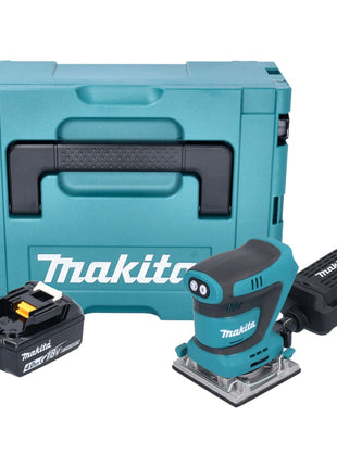 Makita DBO 484 M1J Akku Schwingschleifer 18 V 112 x 102 mm + 1x Akku 4,0 Ah + Makpac - ohne Ladegerät