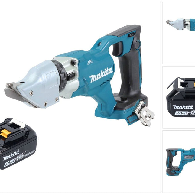 Makita DJS 200 F1 cordless sheet metal shears 18 V 2.0 mm brushless + 1x rechargeable battery 3.0 Ah - without charger