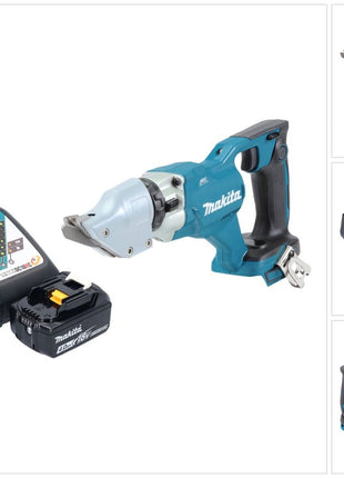 Makita DJS 200 RM1 Akku Blechschere 18 V 2,0 mm Brushless + 1x Akku 4,0 Ah + Ladegerät