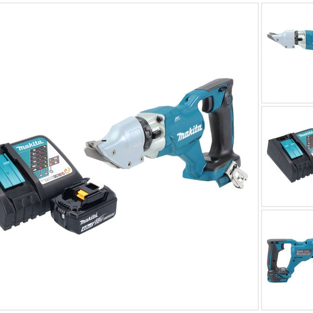 Makita DJS 200 RM1 cordless sheet metal shears 18 V 2.0 mm brushless + 1x rechargeable battery 4.0 Ah + charger