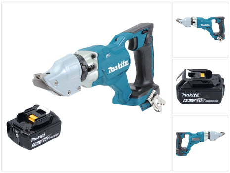 Makita DJS 200 T1 Akku Blechschere 18 V 2,0 mm Brushless + 1x Akku 5,0 Ah - ohne Ladegerät