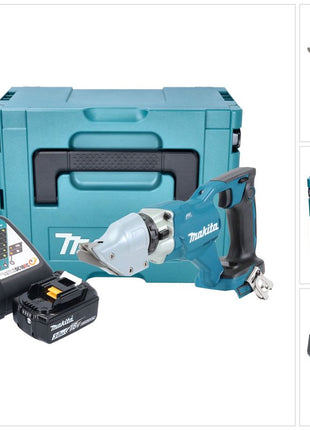 Makita DJS 200 RF1J Akku Blechschere 18 V 2,0 mm Brushless + 1x Akku 3,0 Ah + Ladegerät + Makpac