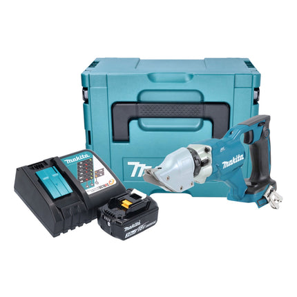 Makita DJS 200 RF1J Akku Blechschere 18 V 2,0 mm Brushless + 1x Akku 3,0 Ah + Ladegerät + Makpac