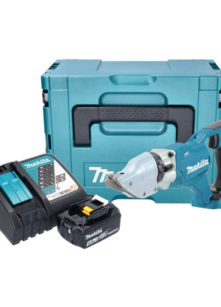 Makita DJS 200 RM1J Akku Blechschere 18 V 2,0 mm Brushless + 1x Akku 4,0 Ah + Ladegerät + Makpac