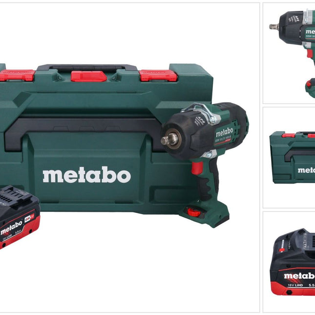Metabo SSW 18 LTX 1450 BL cordless impact wrench 18 V 1450 Nm brushless + 1x rechargeable battery 5.5 Ah + metaBOX - without charger