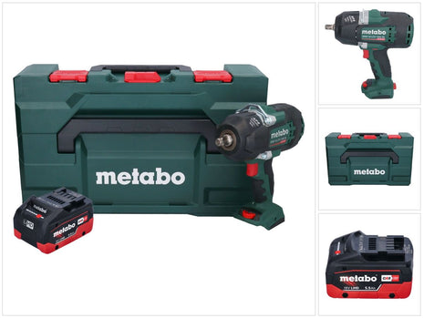 Visseuse à chocs sans fil Metabo SSW 18 LTX 1450 BL 18 V 1450 Nm sans balais + 1x batterie 5,5 Ah + métaBOX - sans chargeur