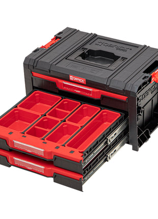 Qbrick System PRO Drawer 3 Toolbox 2.0 Expert empilable 450 x 310 x 244 mm 3x 4,5 l IP54 avec trois tiroirs 21 inserts