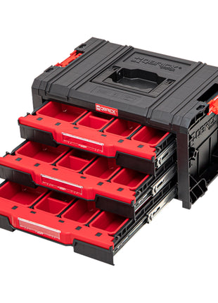 Qbrick System PRO Drawer 3 Toolbox 2.0 Expert empilable 450 x 310 x 244 mm 3x 4,5 l IP54 avec trois tiroirs 21 inserts