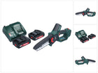 Metabo MS 18 LTX 15 Akku Gehölzsäge 18 V 15 cm 5 m/s + 2x Akku 2,0 Ah + Ladegerät