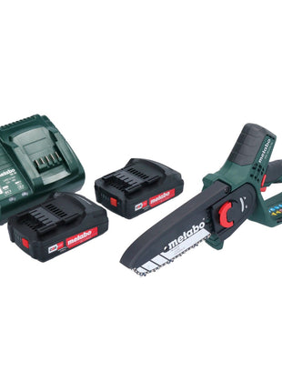 Metabo MS 18 LTX 15 Akku Gehölzsäge 18 V 15 cm 5 m/s + 2x Akku 2,0 Ah + Ladegerät