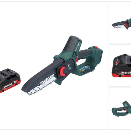 Metabo MS 18 LTX 15 Motosierra sin cable 18 V 15 cm 5 m/s + 1x batería 4,0 Ah - sin cargador
