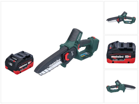 Metabo MS 18 LTX 15 Akku Gehölzsäge 18 V 15 cm 5 m/s + 1x Akku 5,5 Ah - ohne Ladegerät