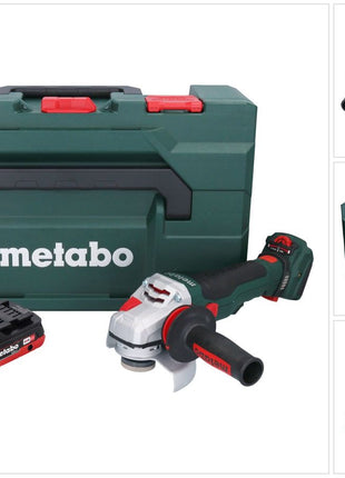 Metabo WVB 18 LTX BL 15-125 Meuleuse d'angle sur batterie Quick 18 V 125 mm sans balais + 1x batterie 4,0 Ah + métaBOX - sans chargeur