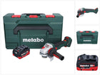 Metabo WVB 18 LTX BL 15-125 Amoladora angular de batería Quick 18 V 125 mm sin escobillas + 1x batería 5,5 Ah + metaBOX - sin cargador