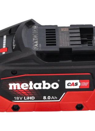 Metabo WVB 18 LTX BL 15-125 Quick Akku Winkelschleifer 18 V 125 mm Brushless + 1x Akku 8,0 Ah + metaBOX - ohne Ladegerät