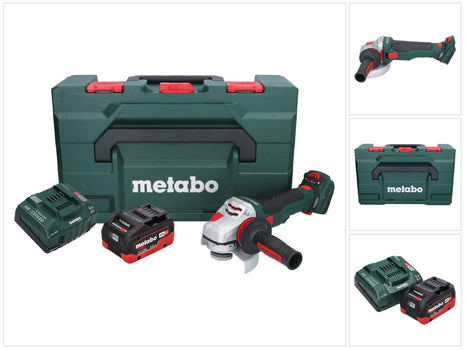 Metabo WVB 18 LTX BL 15-125 Szybka akumulatorowa szlifierka kątowa 18 V 125 mm bezszczotkowa + 1x akumulator 8,0 Ah + ładowarka + metaBOX