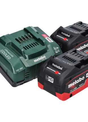 Metabo WVB 18 LTX BL 15-125 Amoladora angular de batería Quick 18 V 125 mm sin escobillas + 2x batería 8,0 Ah + cargador + metaBOX